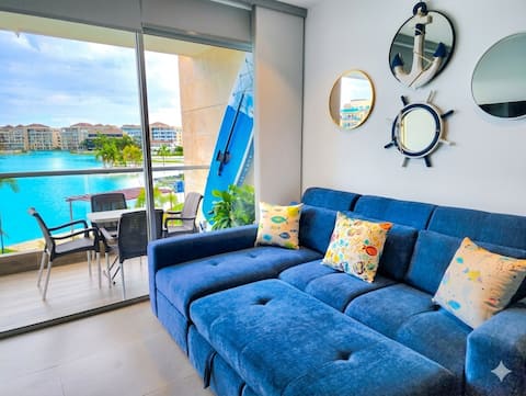 Top performing Airbnb: Artificial beach + paddle boarding + Wi-Fi in Baia Kristal in Pontezuela