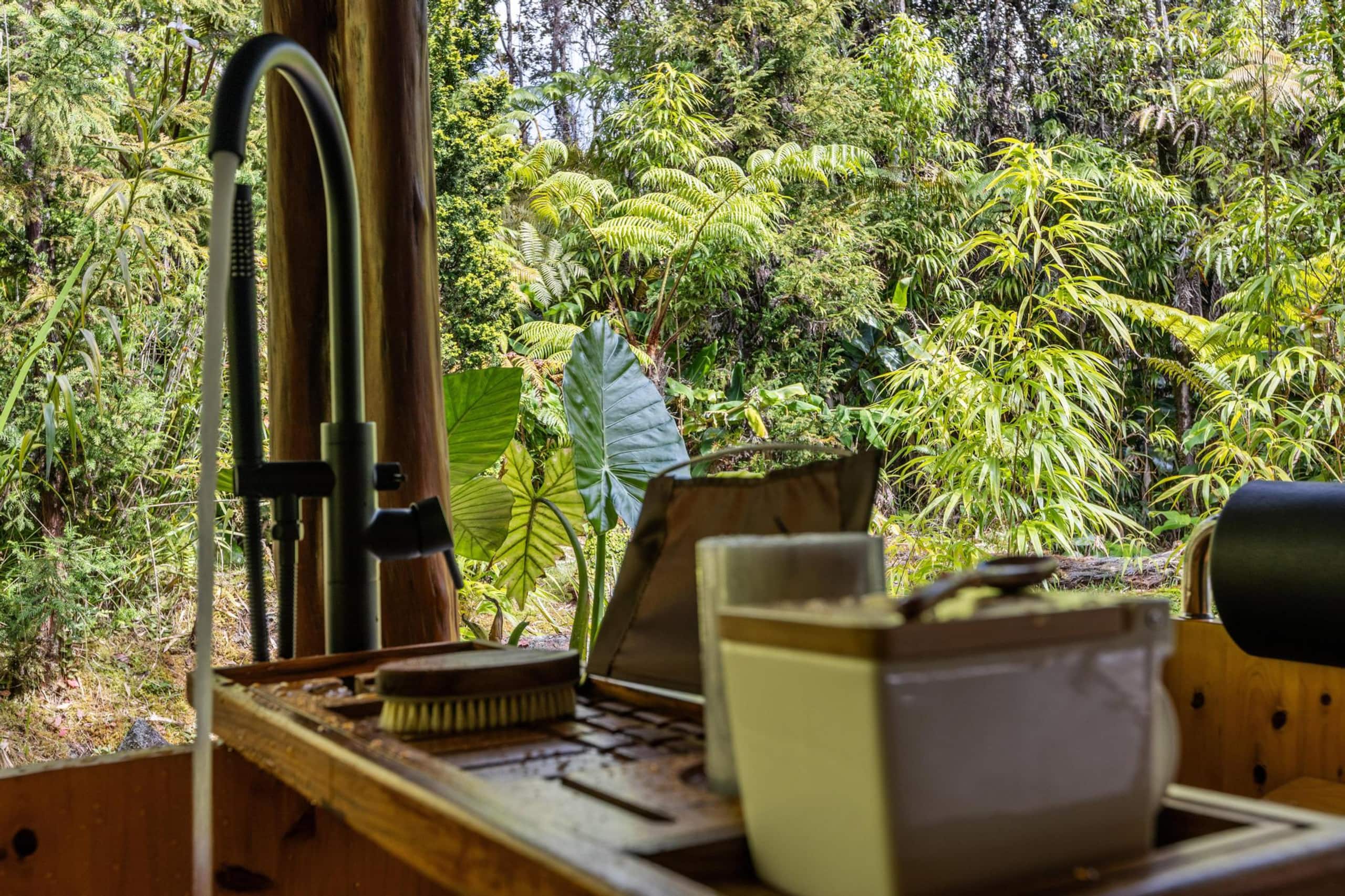 Volcano Tea House Cottage-SpaBath-HotTub-FirePlace - Image 65