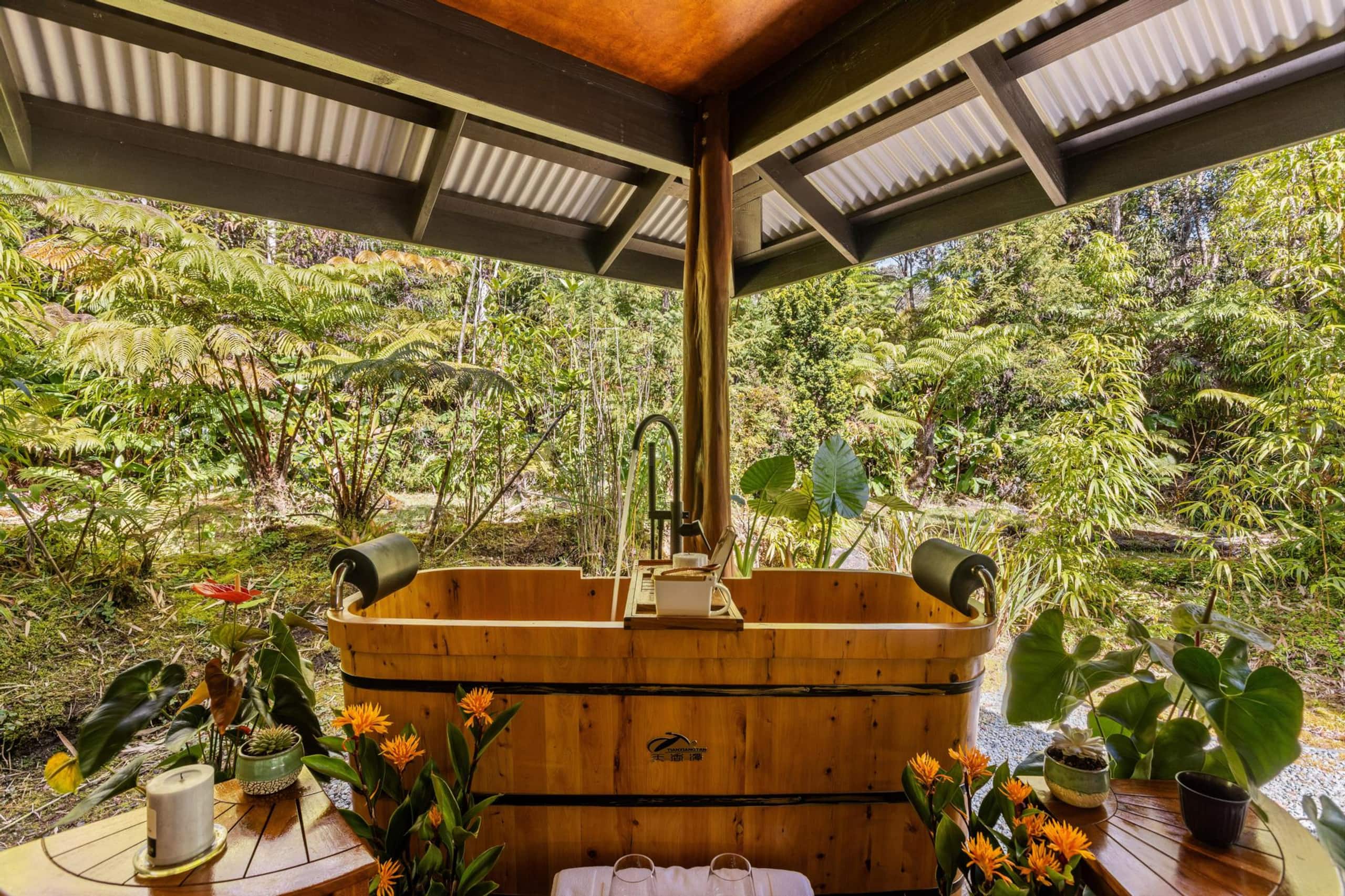 Volcano Tea House Cottage-SpaBath-HotTub-FirePlace - Image 61