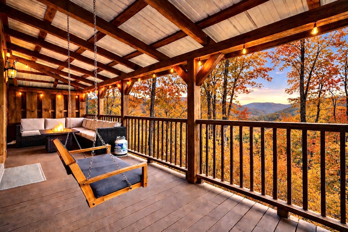 トーマス・マックナイト「エンシェント・ガーデン」 MTN VIEWS•Hot Tub Movie Nights•Near National Park - Cabins for
