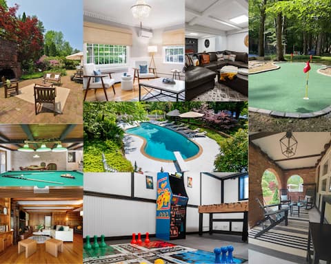 Luxe 6acre Estate: Pool, Pickleball, HotTub, Games