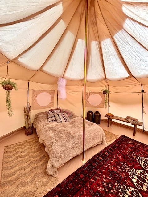 Popular Airbnb listing: Unique tent in private forest. in Vejle