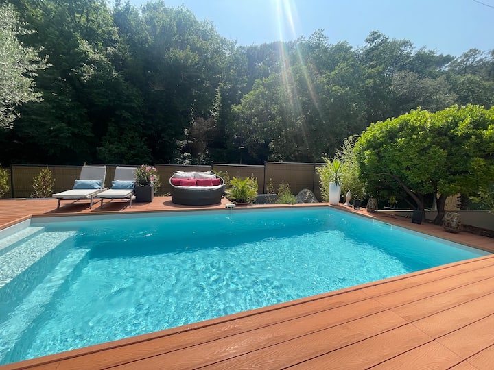 Villa Climatisée Avec Piscine Privée - Biot