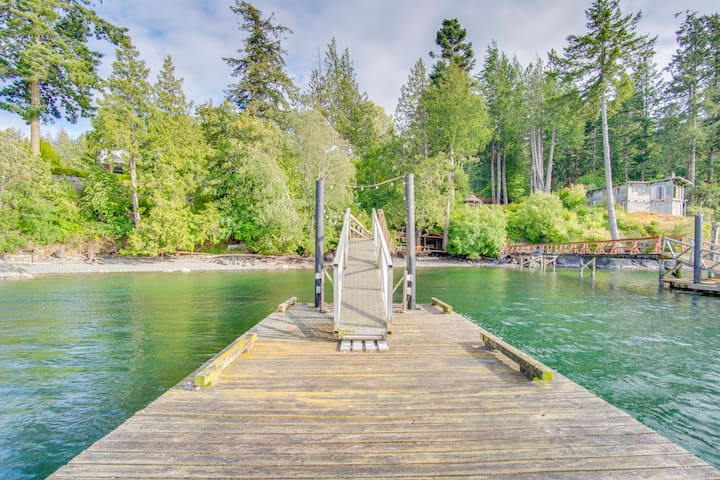 Oceanfront Getaway with Private Dock + Beach