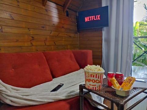 Popular Airbnb listing: Romantic Jungle Cabin • Waterfall + Free Breakfast in Imaruí