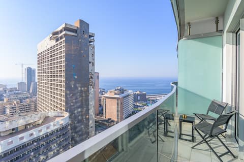 DT Beirut Panoramic Sea view studio Damac