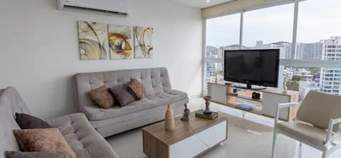 Top performing Airbnb: Exclusive Penthouse 159 m² - Ocean view 16th floor in Santa Marta