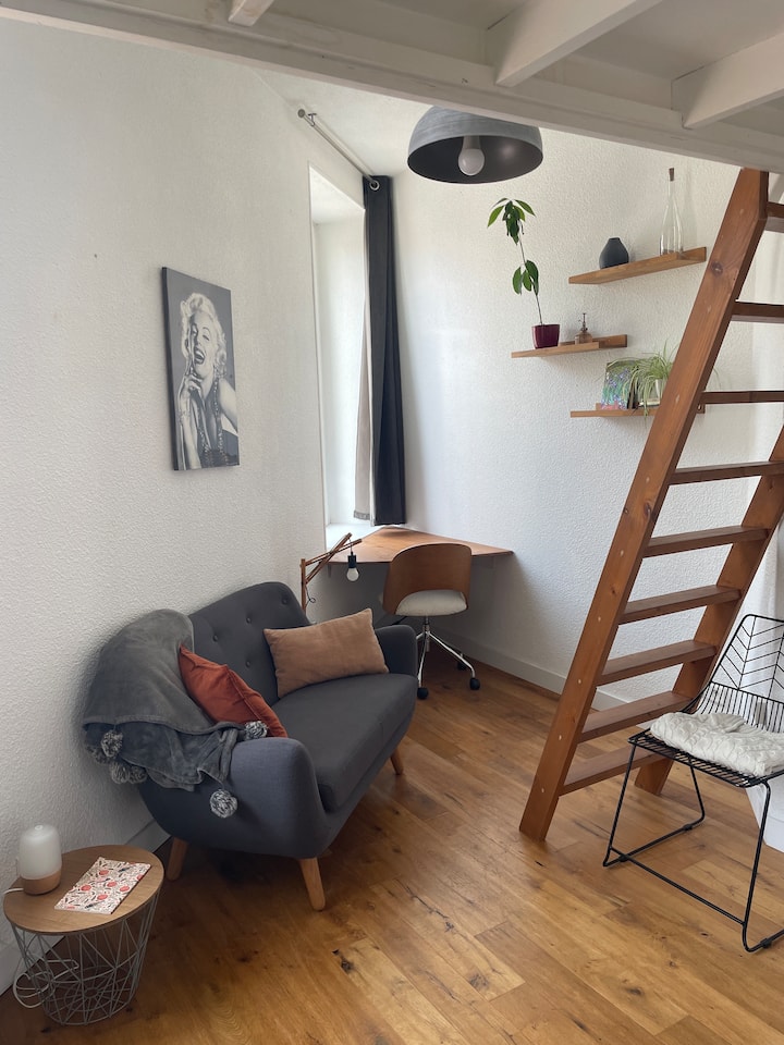 Petit Studio Mezzanine Chaleureux - Montpellier