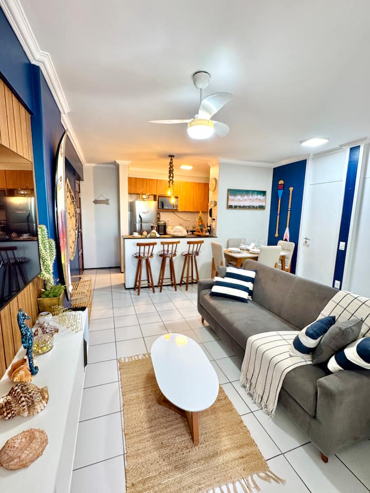 Apê Casa Praiana | Vista Mar | 200m Da Praia - Fortaleza