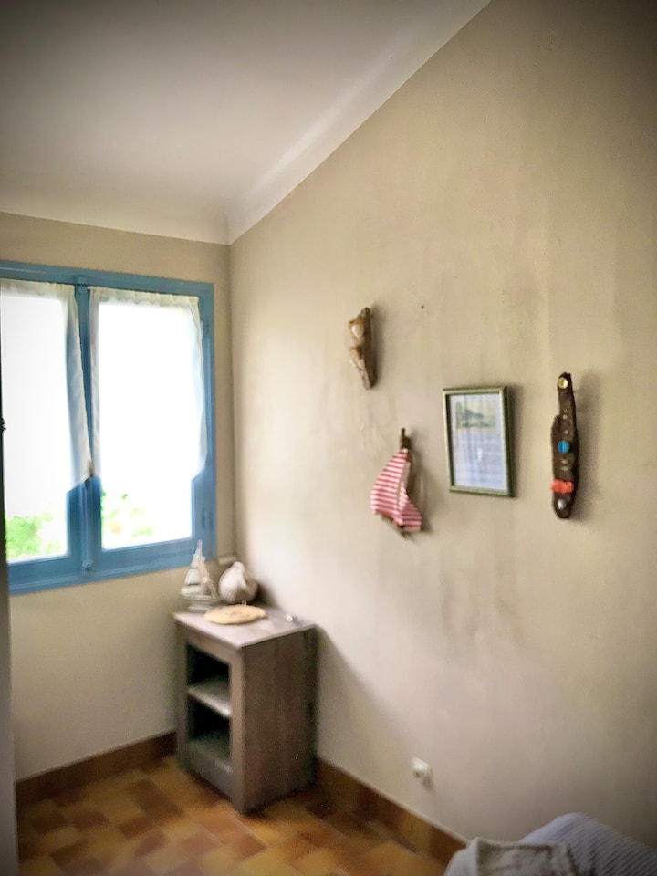 หน้าต่างที่มองเห็นวิวไร่องุ่น 