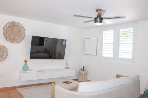 Popular Airbnb listing: Olas Bluetique Steps from Beach • Pool • Generator in Las Croabas