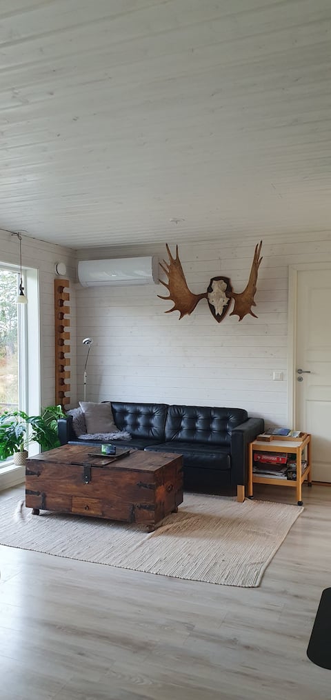 Cabin with sauna by the water