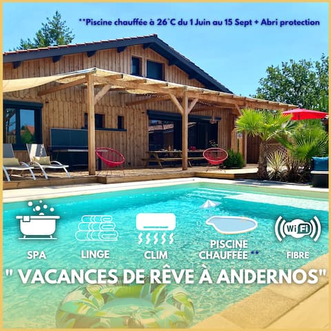 Villa Pins & Spa Pool Jacuzzi Petanque Ping-pong