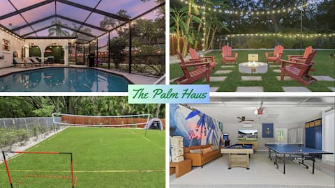 The Palm Haus • Heated Pool • Near Beach • Games