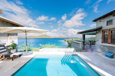 Culebra beachfront 5BR/4.5b_heated pool_ocean view