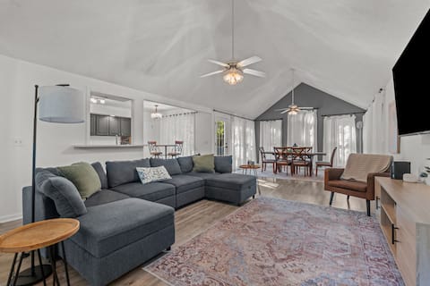 Spacious 3BR Bungalow | Sleeps 8 | Deck & Firepit