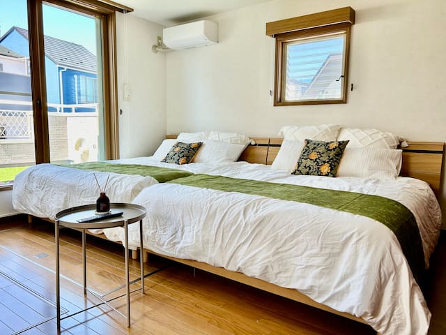 【ロングステイ】JR駒込駅まで徒歩9分／103平米／ステンドグラス／戸建て／3LDK／7beds