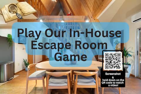Cozy A-Frame Retreat with Escape Room