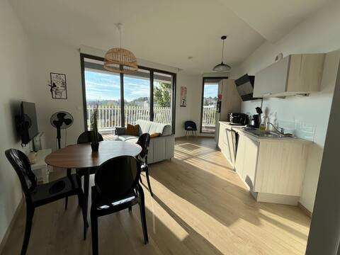 New F2 with terrace, garage, Wi-Fi, in the center