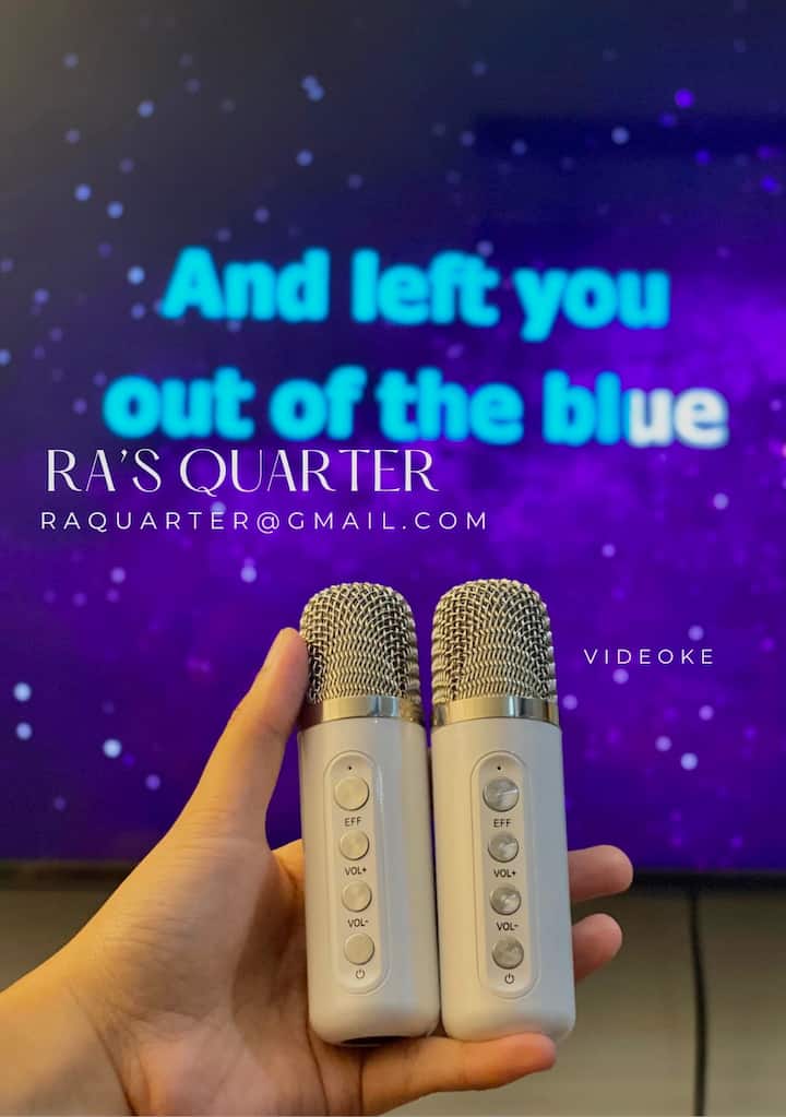 Ontketen je innerlijke Diva en gebruik onze draagbare karaoke tijdens je verblijf. 

Zoek naar je favoriete nummers in Youtube — Zing het en vleugel het! 