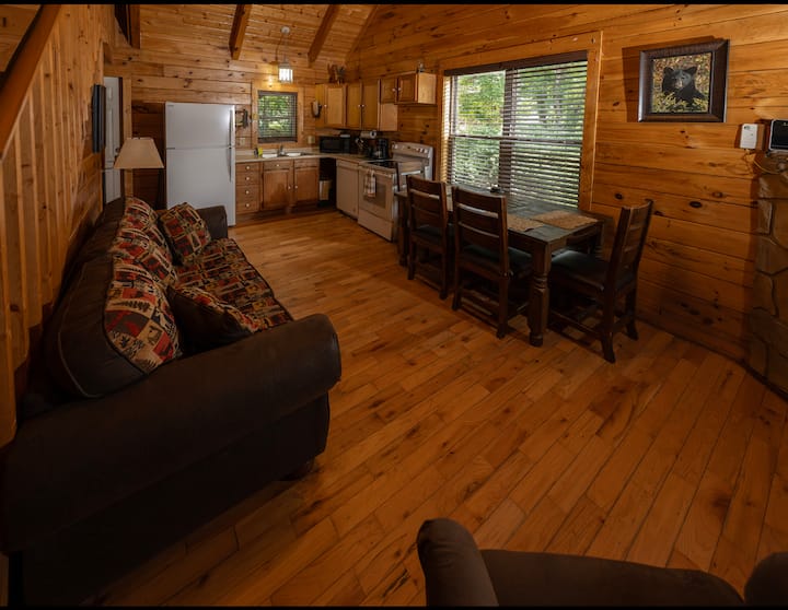 Hot Tub Over Creek | Cosby Quiet Side Cabin - Cosby, TN