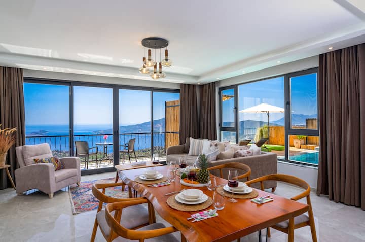 Modern Elegant Villa Sea View - Kalkan