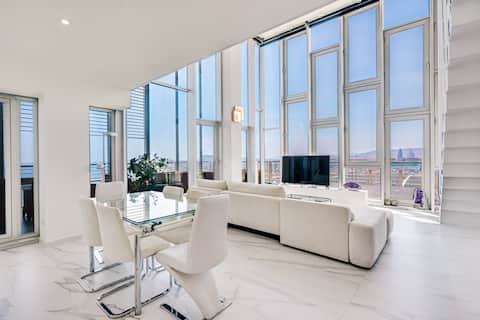 Successful Airbnb property: Penthouse Duplex with The Best Sea and City Views! in Diagonal Mar I El Front Marítim Del Poblenou