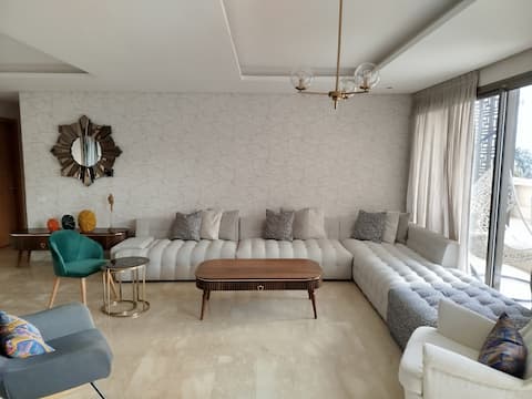 Top Airbnb: Luxury apartment with terrace in Marina Salé, facing the sea in Bab Lamrissa
