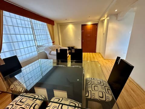 A spacious and modern apartment