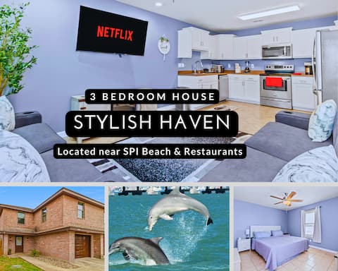 Spacious 3BR Home  Near SPI Beach & Restaurants