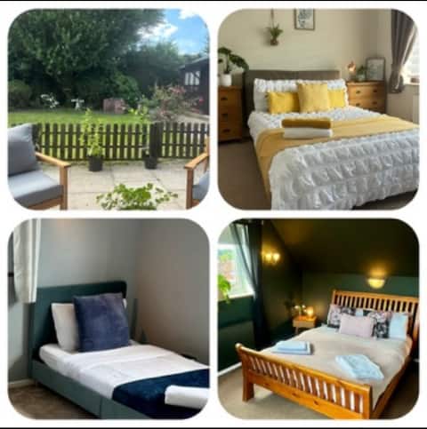 Spacious 4 bedrooms, sleeps 7, garden and parking