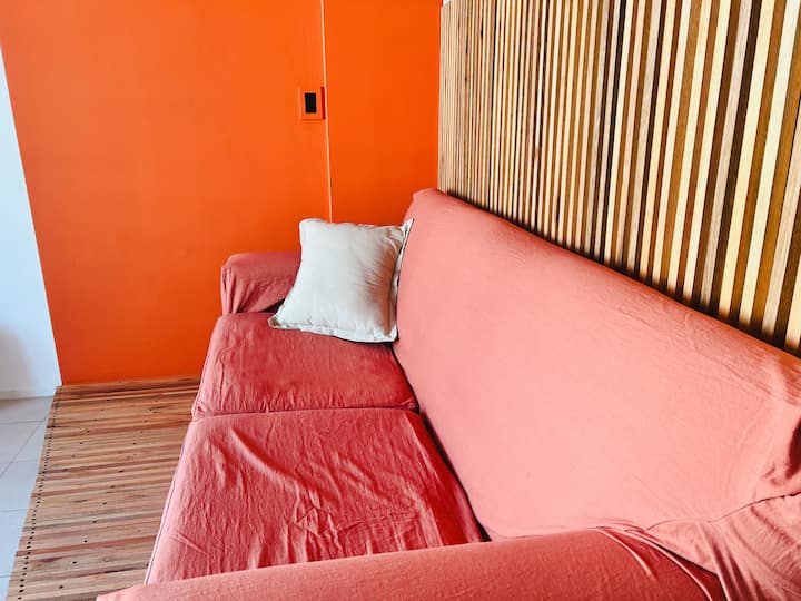 Apartamento mobiliado de 1 quarto com varanda em Palermo