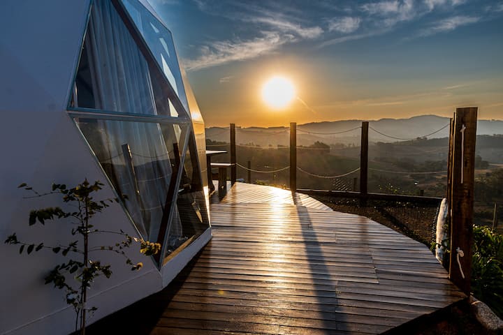 Love on the Mountain – Geodesic Dome among Lavender