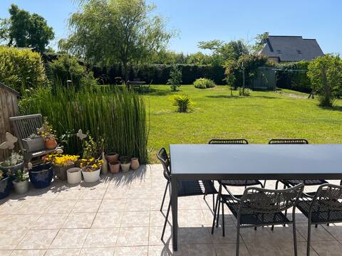 House with garden in Mont St Michel Bay