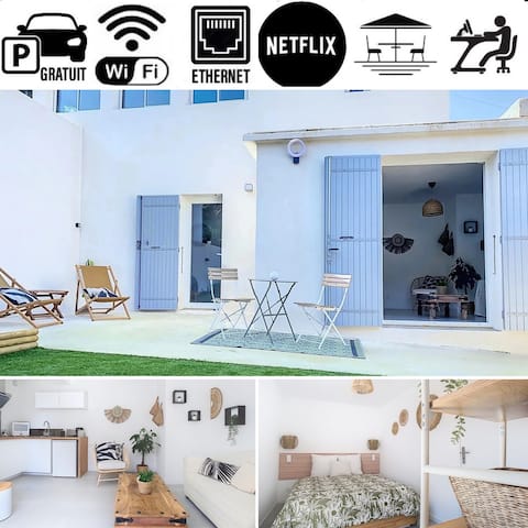 T2 garden parking in house at the foot of the Forest