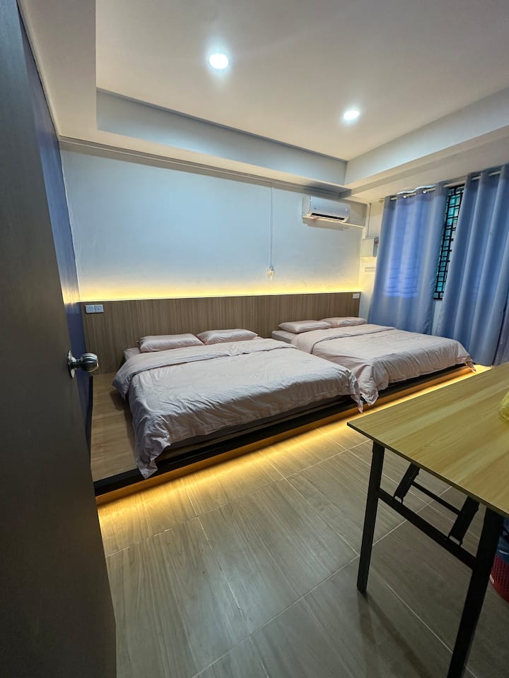 Home 2828 Stay J5 - 2king Bed For 4pax - Sibu