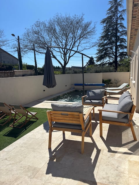 Villa with a private heated pool