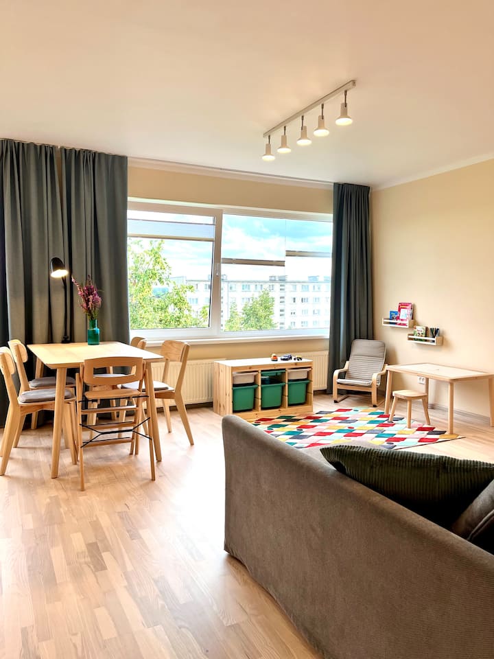 Spacious, bright space with a wonderful view on beautiful Ventspils.