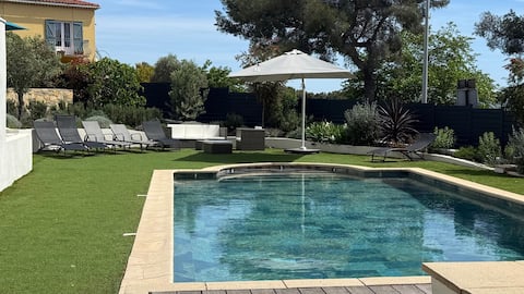 5* Villa Heated Pool, Petanque & Beach 850 m