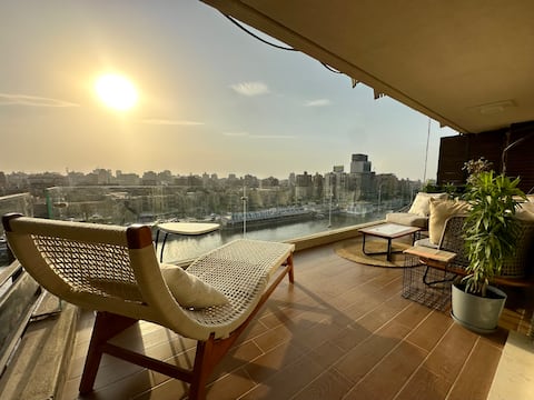 Bohemian Luxury on the Nile/ Zamalek Loft