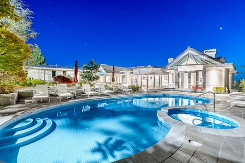 $10M Estate:Pool,HotTub,Sauna,Tennis,PanoramicView