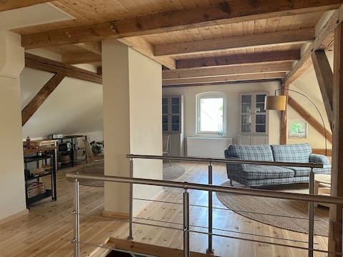 Top Airbnb: Attic apartment with a small yard near Berlin in Wandlitz