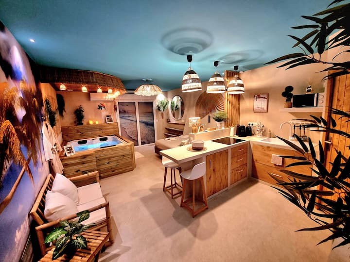 Appart&spa Aloha, Les Spas De La Mer, 100m Plage - Le Grau-du-Roi
