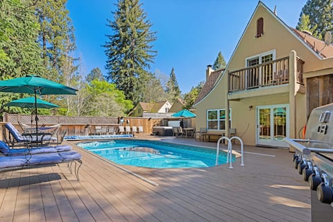 Lovely Tudor Home w/ Pool & Spa Near Russian River
