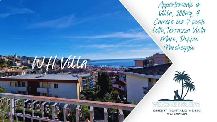 Wh - Villa - Vista Mare - Doppio Parcheggio - Wifi - Sanremo