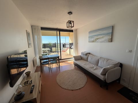 Top Airbnb: Renovated 2 bedroom apartment with patio overlooking the ocean à Lacanau