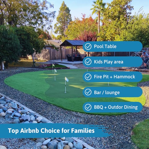 Putting Green Retreat • Pool Table • Sleeps 10