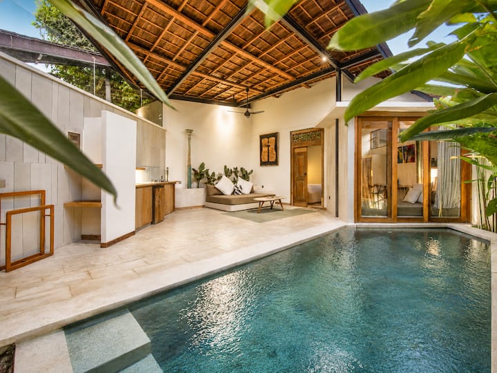 Serene 1br Villa 800 To Echo Beach, With Pool - Canggu