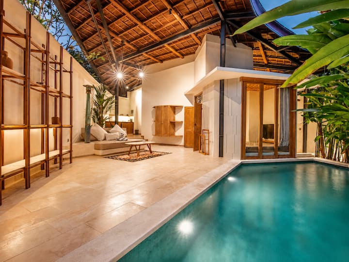 Serene 1br Villa 800 To Echo Beach, With Pool - Canggu