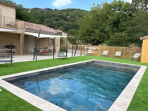 Large house with private pool by the river.